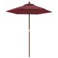 Preview: Sonnenschirm mit Holzmast Bordeauxrot 196x231 cm