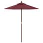 Preview: Sonnenschirm mit Holzmast Bordeauxrot 196x231 cm