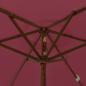 Preview: Sonnenschirm mit Holzmast Bordeauxrot 196x231 cm