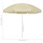 Preview: Strandschirm Sandgelb 240 cm