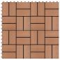 Preview: ARDEBO.de - 22 Stk. Terrassenfliesen 30 x 30 cm 2 qm WPC Braun