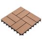 Preview: 22 Stk. Terrassenfliesen 30 x 30 cm 2 qm WPC Braun