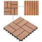 Preview: 22 Stk. Terrassenfliesen 30 x 30 cm 2 qm WPC Braun