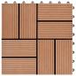 Preview: 22 Stk. Terrassenfliesen 30 x 30 cm 2 qm WPC Braun
