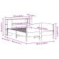 Preview: Massivholzbett mit Regal ohne Matratze Weiß 120x190 cm Kiefer