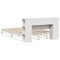Preview: Massivholzbett mit Regal ohne Matratze Weiß 120x200 cm