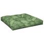 Preview: Palettenkissen Blattmuster 70x70x12 cm Stoff