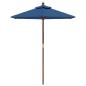 Preview: Sonnenschirm mit Holzmast Azurblau 196x231 cm