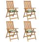 Preview: Sitzkissen 4 Stk. Mehrfarbig 40x40x7 cm Stoff