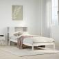 Preview: ARDEBO.de - Massivholzbett mit Regal ohne Matratze Weiß 75x190 cm Kiefer