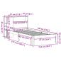 Preview: Massivholzbett mit Regal ohne Matratze Weiß 75x190 cm Kiefer
