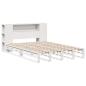 Preview: Massivholzbett mit Regal ohne Matratze Weiß 120x190 cm
