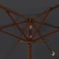 Preview: Sonnenschirm mit Holzmast Schwarz 196x231 cm