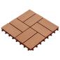 Preview: 22 Stk. Terrassenfliesen 30 x 30 cm 2 qm WPC Teakholzfarbe