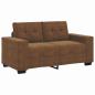Preview: Set aus 2 Braun Stoff, Holz Groß Sleek Sofa Rechteckig