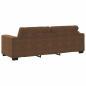 Preview: Set aus 2 Braun Stoff, Holz Groß Sleek Sofa Rechteckig