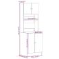 Preview: Küchenschrank Grau Sonoma 60x50x180 cm Holzwerkstoff