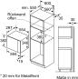 Preview: Bosch BFL523MB1F Serie 4 Einbau-Mikrowelle, 800 W, 21l, AutoPilot 7, Reinigungsunterstützung, schwarz