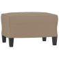 Preview: Sessel mit Hocker Cappuccino-Braun 60 cm Kunstleder