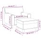 Preview: Sessel mit Hocker Cappuccino-Braun 60 cm Kunstleder