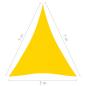 Preview: Sonnensegel Oxford-Gewebe Dreieckig 5x7x7 m Gelb