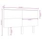 Preview: Bett-Kopfteil 144x6x82,5 Massivholz Kiefer