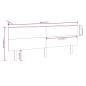 Preview: Kopfteil 184x6x82,5 cm Massivholz Kiefer