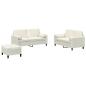 Preview: 3-tlg. Sofagarnitur mit Kissen Creme Samt