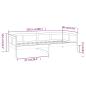 Preview: Tagesbett Massivholz Kiefer 80x200 cm