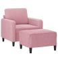 Preview: Sessel mit Hocker Rosa 60 cm Samt