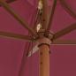 Preview: Sonnenschirm mit Holzmast Bordeauxrot 299x240 cm