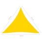 Preview: Sonnensegel Oxford-Gewebe Dreieckig 4,5x4,5x4,5 m Gelb
