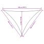 Preview: Sonnensegel Oxford-Gewebe Dreieckig 4x4x5,8 m Rot
