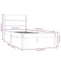 Preview: Massivholzbett ohne Matratze 90x200 Kiefernholz