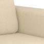 Preview: 3-tlg. Sofagarnitur mit Kissen Creme Stoff