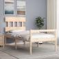 Preview: ARDEBO.de - Seniorenbett mit Kopfteil 90x200 cm Massivholz