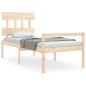 Preview: Seniorenbett mit Kopfteil 90x200 cm Massivholz