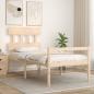 Preview: Seniorenbett mit Kopfteil 90x200 cm Massivholz