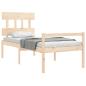 Preview: Seniorenbett mit Kopfteil 90x200 cm Massivholz