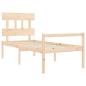 Preview: Seniorenbett mit Kopfteil 90x200 cm Massivholz