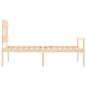 Preview: Seniorenbett mit Kopfteil 90x200 cm Massivholz