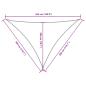 Preview: Sonnensegel Oxford-Gewebe Dreieckig 3x3x4,24 m Schwarz