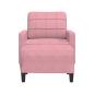Preview: ARDEBO.de - Sessel mit Hocker Rosa 60 cm Samt
