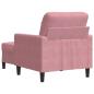 Preview: Sessel mit Hocker Rosa 60 cm Samt