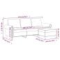 Preview: 3-Sitzer-Sofa mit Hocker Rosa 180 cm Samt