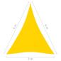 Preview: Sonnensegel Oxford-Gewebe Dreieckig 5x6x6 m Gelb