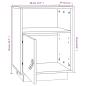 Preview: Nachttisch 40x34x55 cm Massivholz Kiefer