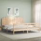 Preview: ARDEBO.de - Massivholzbett mit Kopfteil 200x200 cm