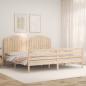 Preview: Massivholzbett mit Kopfteil 200x200 cm