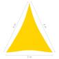 Preview: Sonnensegel Oxford-Gewebe Dreieckig 3x4x4 m Gelb